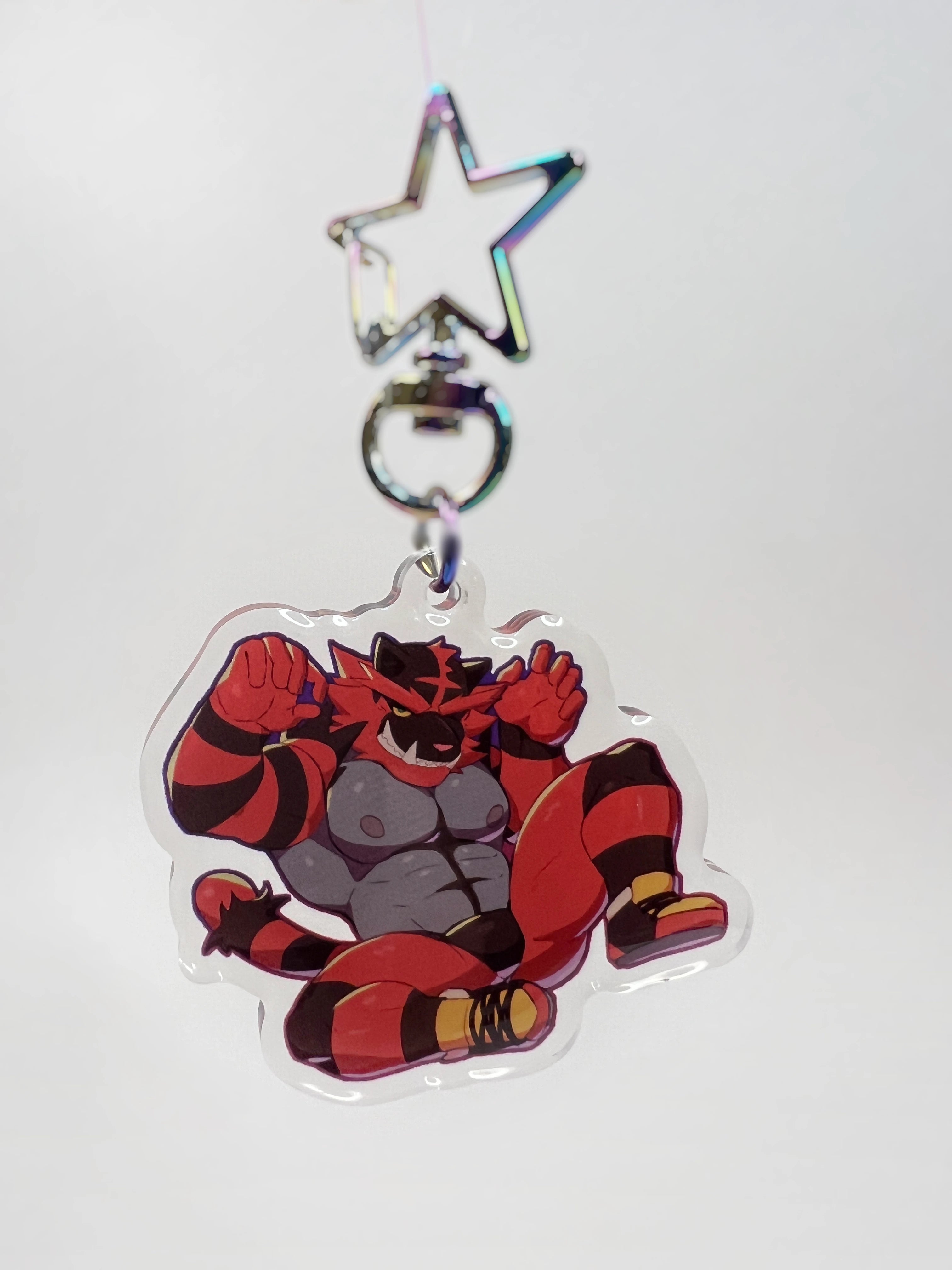 Fire Tiger Acrylic Keychain