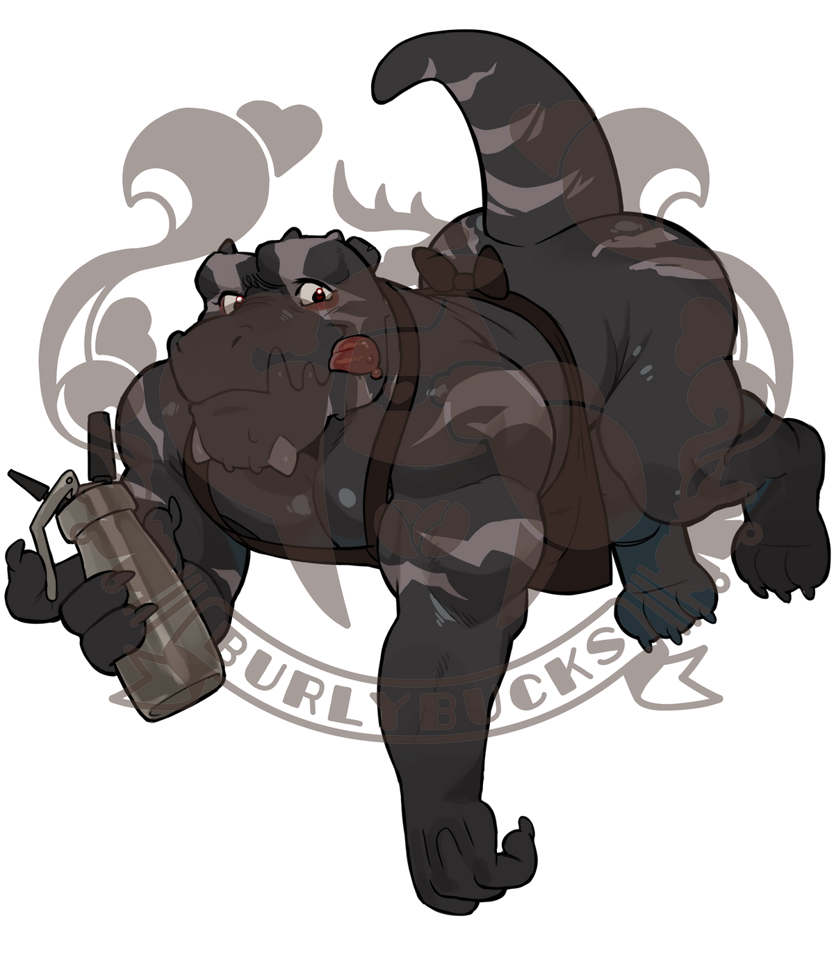 Hanging Burly Gang Stickers