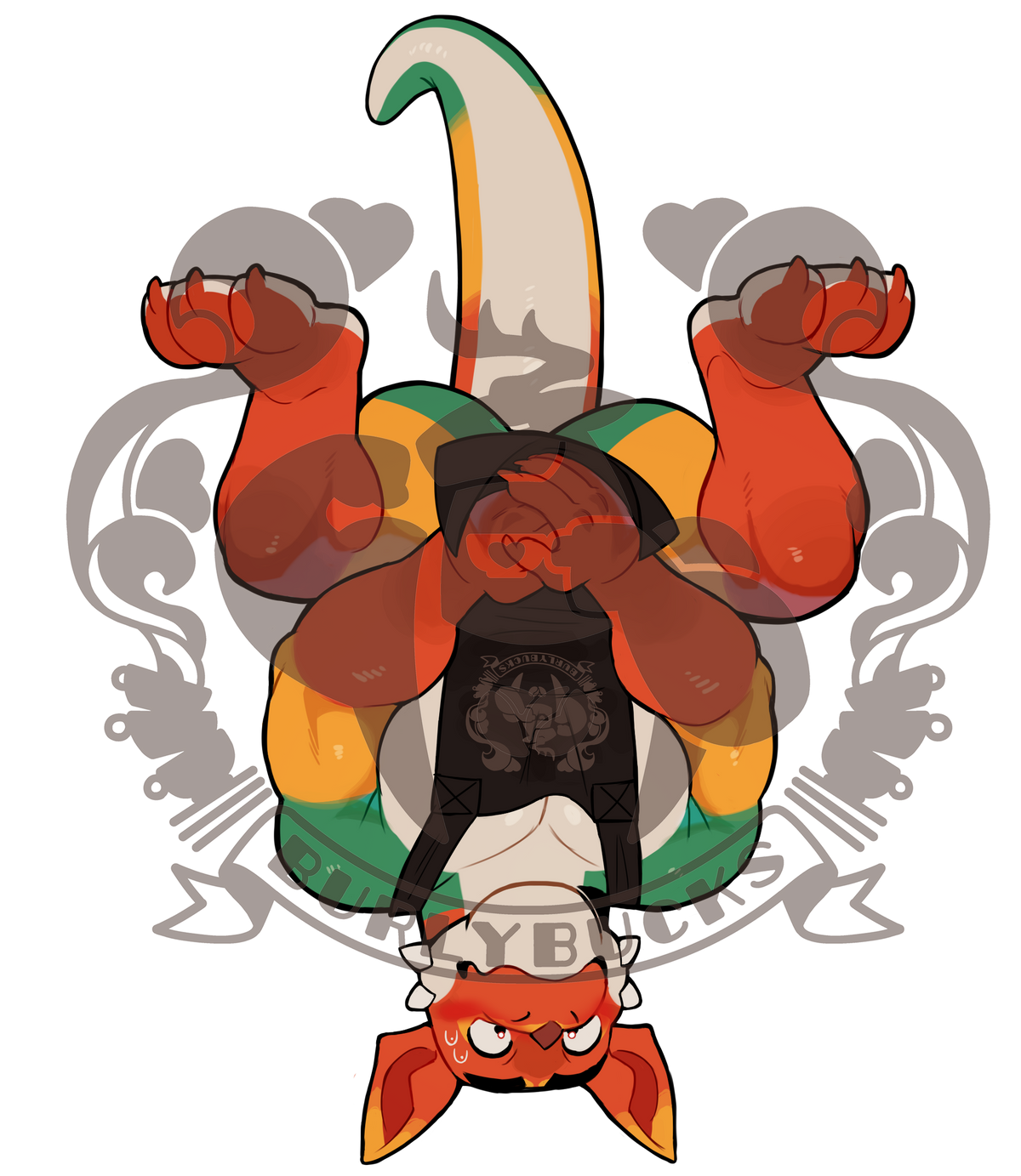 Hanging Burly Gang Stickers