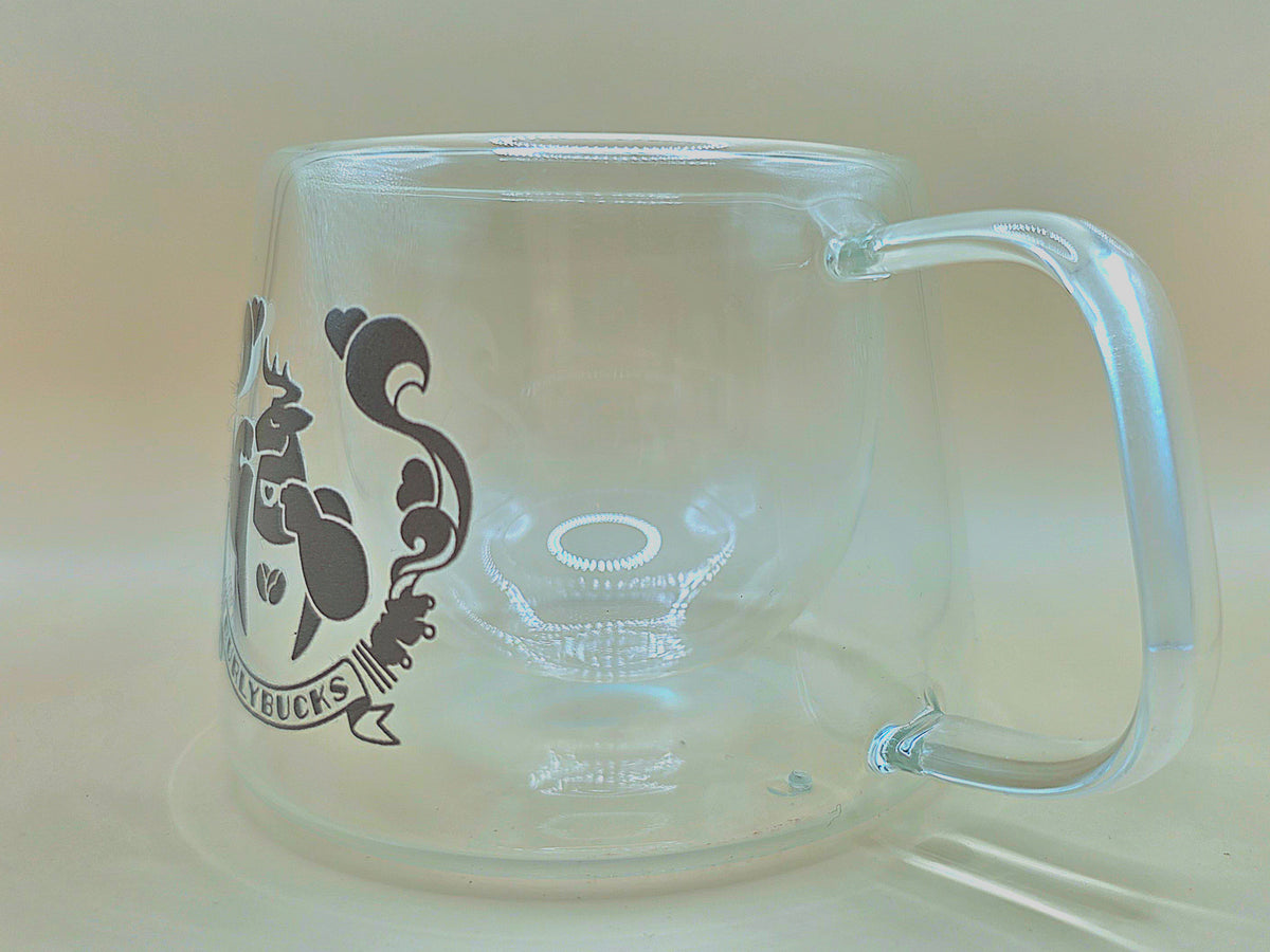 Burlybucks Double Wall Coffee Glass