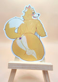Shy Fox Sticker