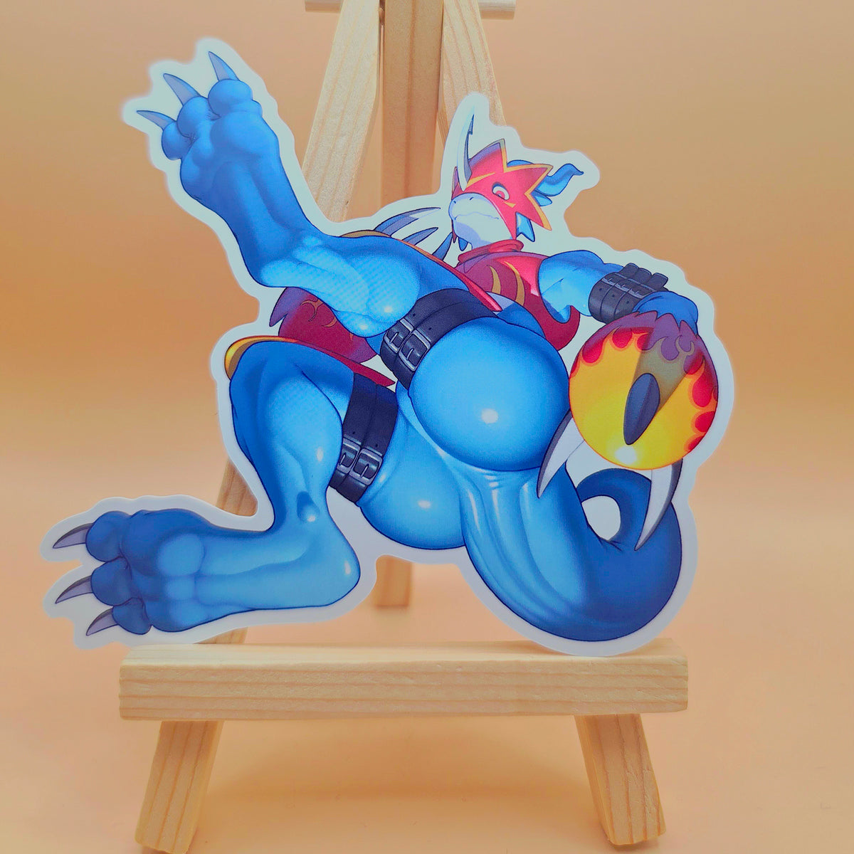 Flame Dino Sticker